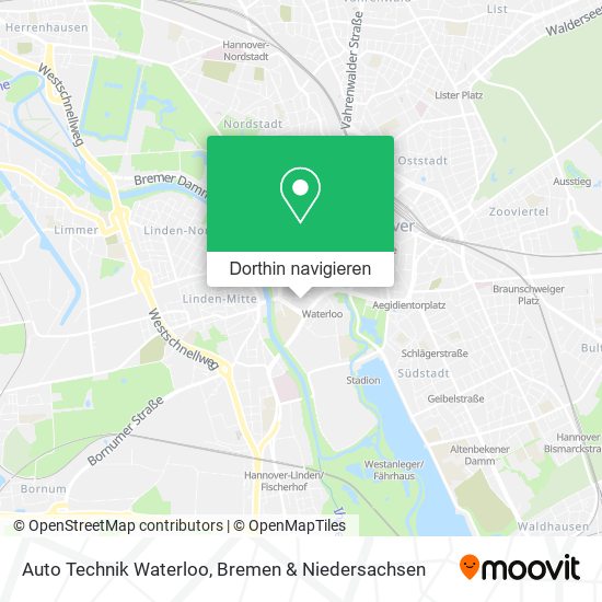 Auto Technik Waterloo Karte