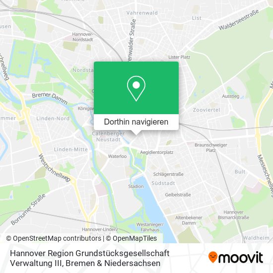 Hannover Region Grundstücksgesellschaft Verwaltung III Karte