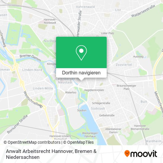 Anwalt Arbeitsrecht Hannover Karte