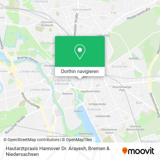 Hautarztpraxis Hannover Dr. Arayesh Karte