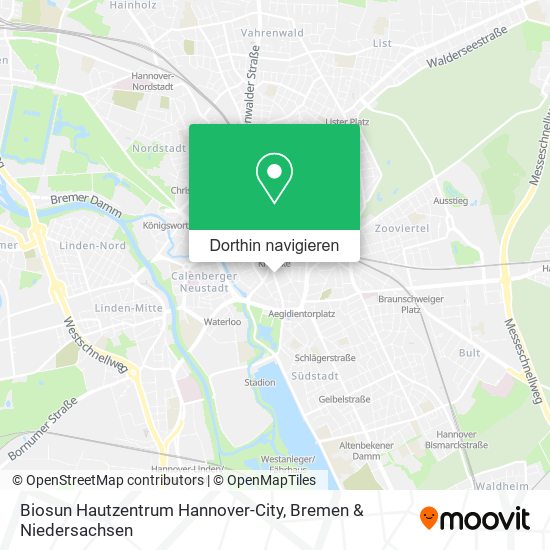 Biosun Hautzentrum Hannover-City Karte