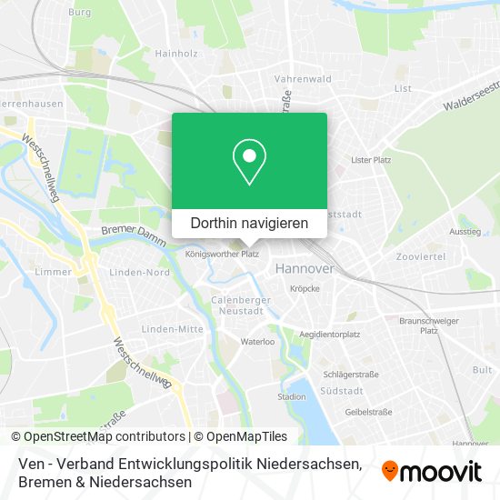 Ven - Verband Entwicklungspolitik Niedersachsen Karte