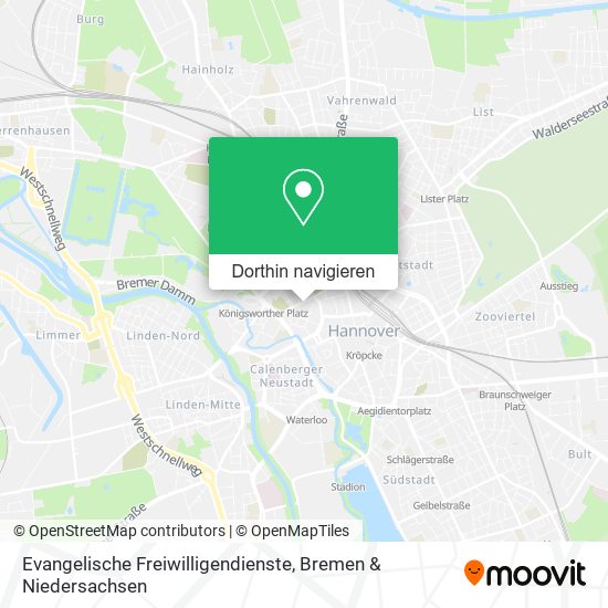 Evangelische Freiwilligendienste Karte