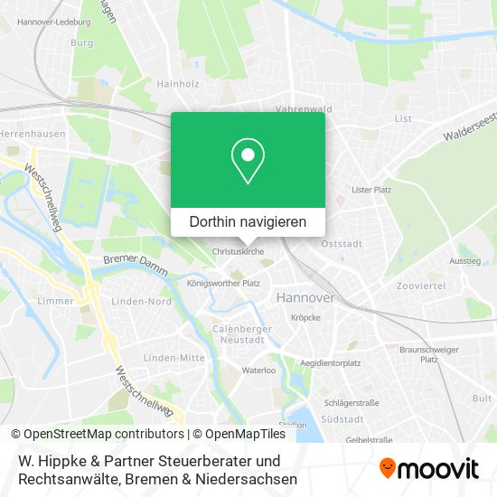 W. Hippke & Partner Steuerberater und Rechtsanwälte Karte