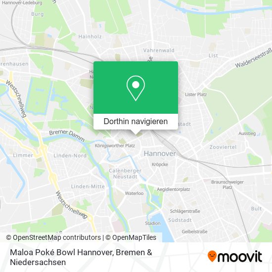Maloa Poké Bowl Hannover Karte