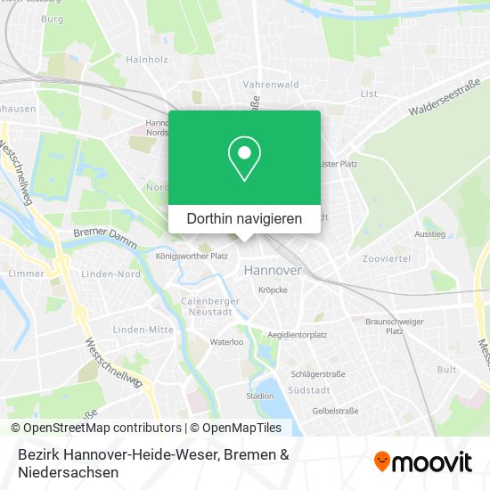 Bezirk Hannover-Heide-Weser Karte