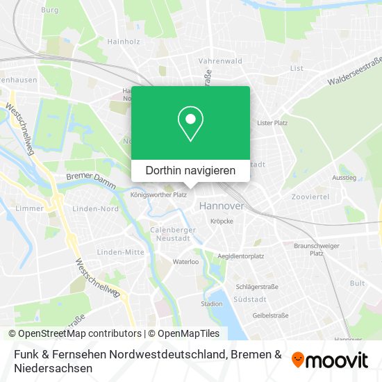 Funk & Fernsehen Nordwestdeutschland Karte