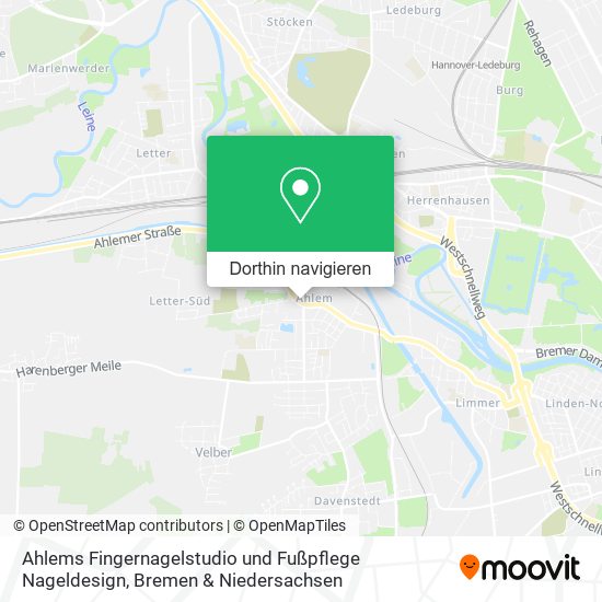 Ahlems Fingernagelstudio und Fußpflege Nageldesign Karte