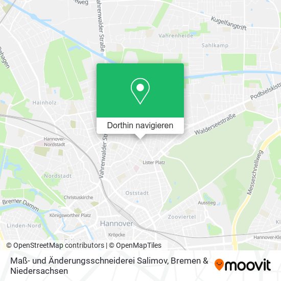 Maß- und Änderungsschneiderei Salimov Karte
