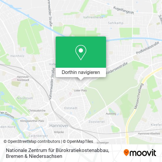 Nationale Zentrum für Bürokratiekostenabbau Karte