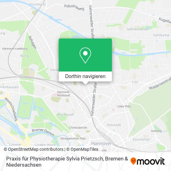 Praxis für Physiotherapie Sylvia Prietzsch Karte