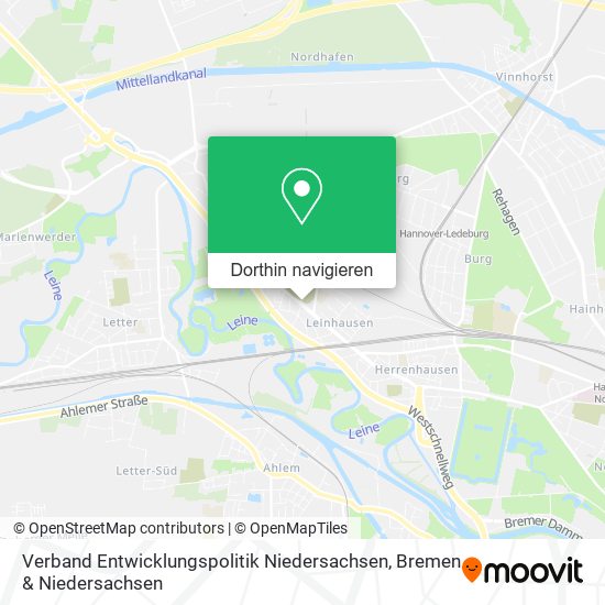 Verband Entwicklungspolitik Niedersachsen Karte
