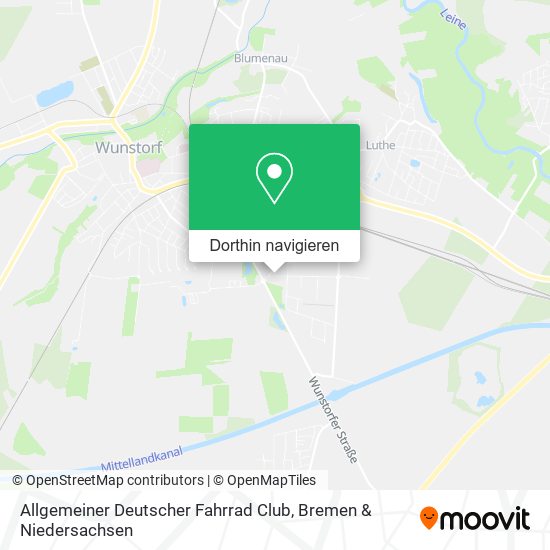 Allgemeiner Deutscher Fahrrad Club Karte