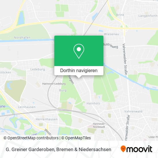 G. Greiner Garderoben Karte