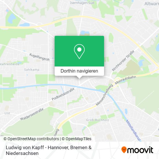 Ludwig von Kapff - Hannover Karte