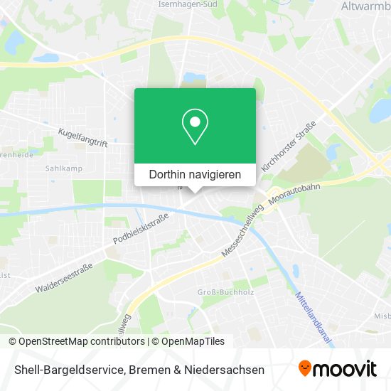 Shell-Bargeldservice Karte