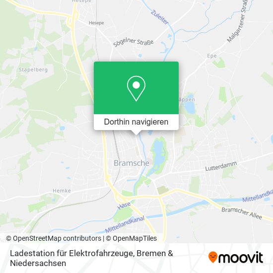 Ladestation für Elektrofahrzeuge Karte
