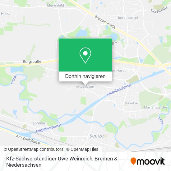 Kfz-Sachverständiger Uwe Weinreich Karte