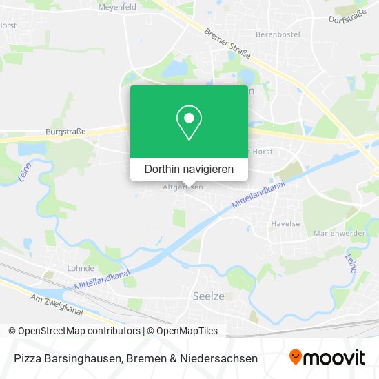 Pizza Barsinghausen Karte