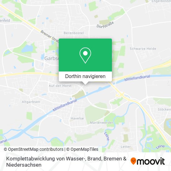 Komplettabwicklung von Wasser-, Brand Karte