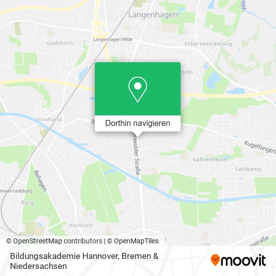 Bildungsakademie Hannover Karte