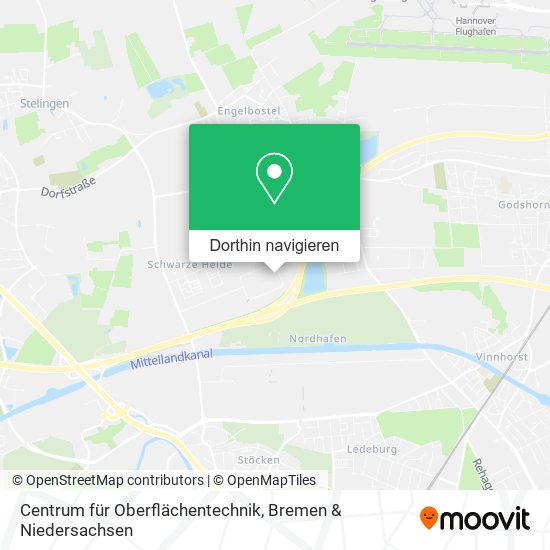 Centrum für Oberflächentechnik Karte