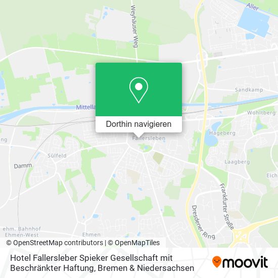 Hotel Fallersleber Spieker Gesellschaft mit Beschränkter Haftung Karte