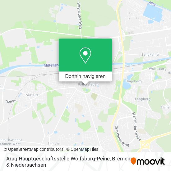 Arag Hauptgeschäftsstelle Wolfsburg-Peine Karte