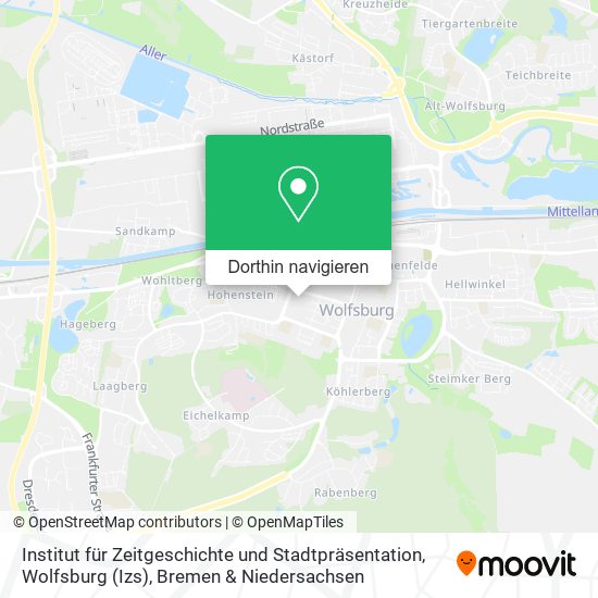 Institut für Zeitgeschichte und Stadtpräsentation, Wolfsburg (Izs) Karte