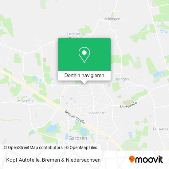 Kopf Autoteile Karte