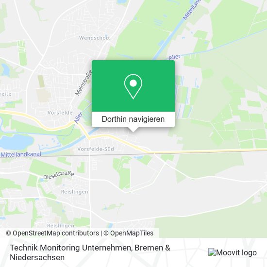 Technik Monitoring Unternehmen Karte