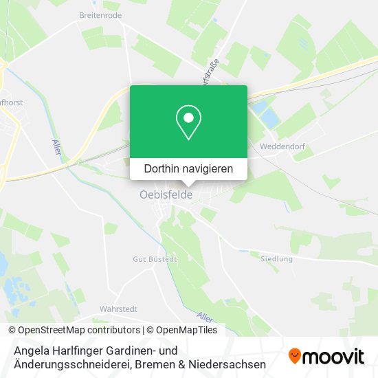 Angela Harlfinger Gardinen- und Änderungsschneiderei Karte