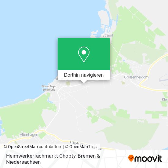 Heimwerkerfachmarkt Chopty Karte