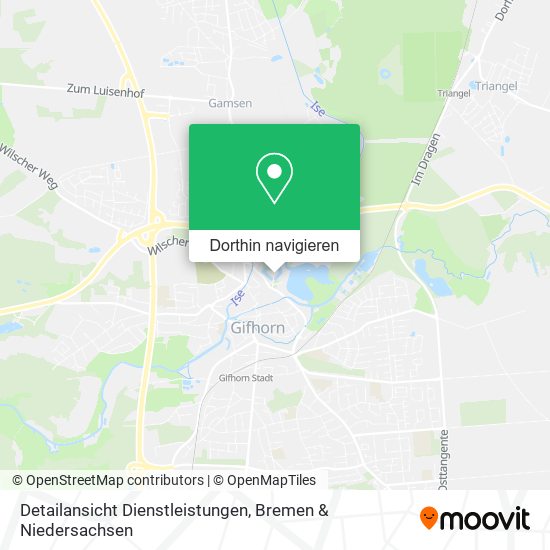 Detailansicht Dienstleistungen Karte