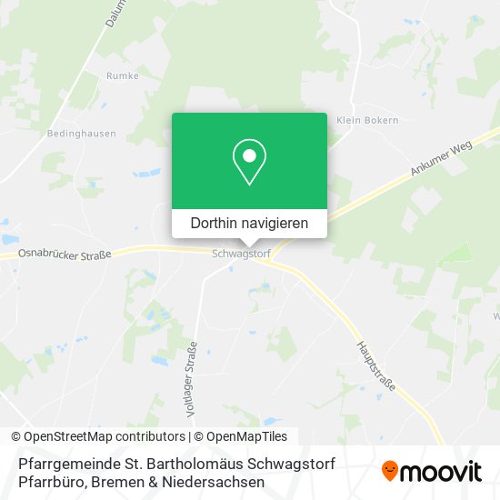 Pfarrgemeinde St. Bartholomäus Schwagstorf Pfarrbüro Karte