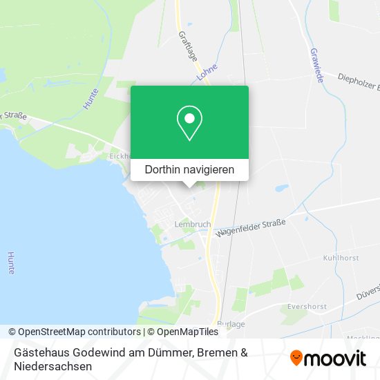 Gästehaus Godewind am Dümmer Karte