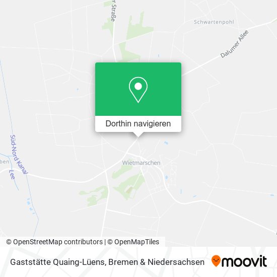 Gaststätte Quaing-Lüens Karte