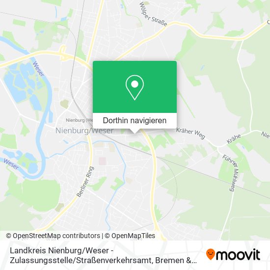 Landkreis Nienburg / Weser - Zulassungsstelle / Straßenverkehrsamt Karte