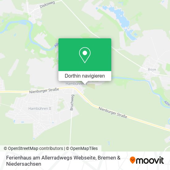 Ferienhaus am Allerradwegs Webseite Karte