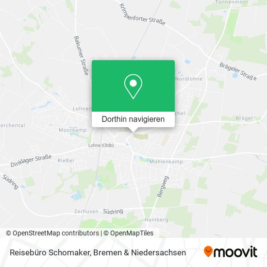 Reisebüro Schomaker Karte