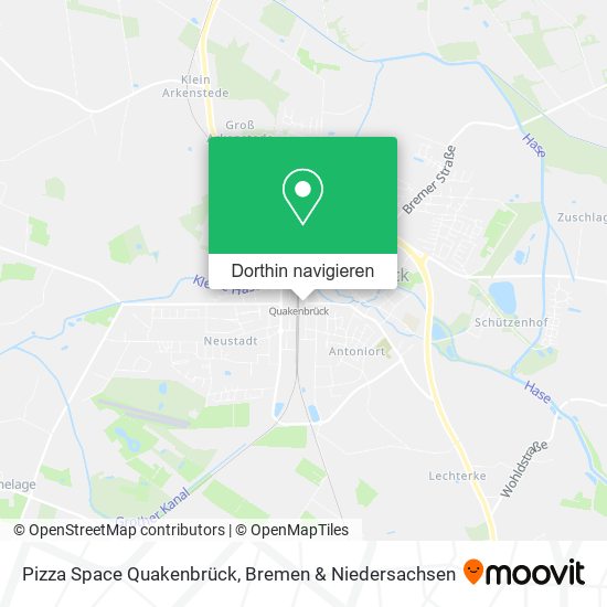 Pizza Space Quakenbrück Karte