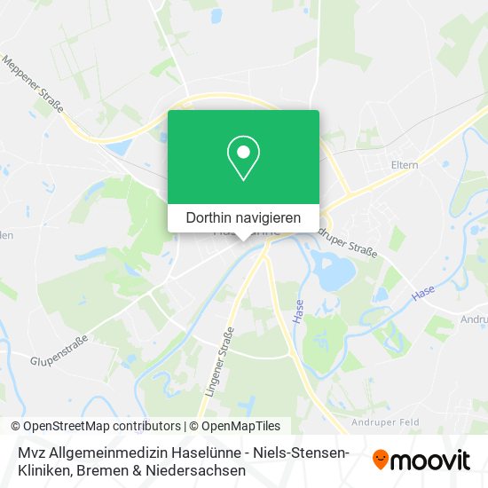 Mvz Allgemeinmedizin Haselünne - Niels-Stensen-Kliniken Karte
