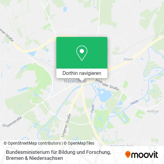 Bundesministerium für Bildung und Forschung Karte