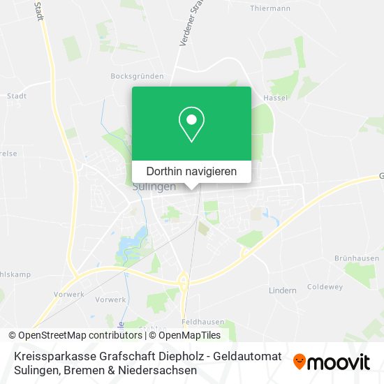 Kreissparkasse Grafschaft Diepholz - Geldautomat Sulingen Karte