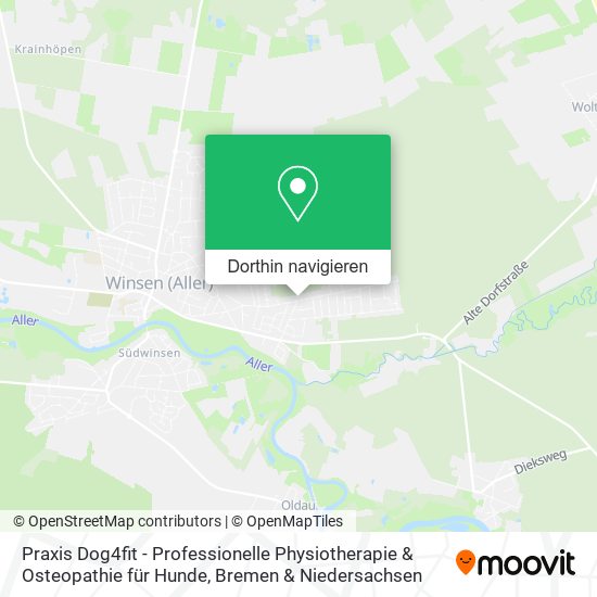Praxis Dog4fit - Professionelle Physiotherapie & Osteopathie für Hunde Karte