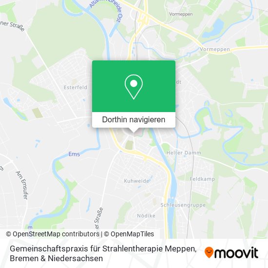 Gemeinschaftspraxis für Strahlentherapie Meppen Karte