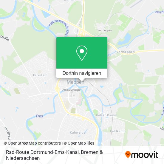 Rad-Route Dortmund-Ems-Kanal Karte