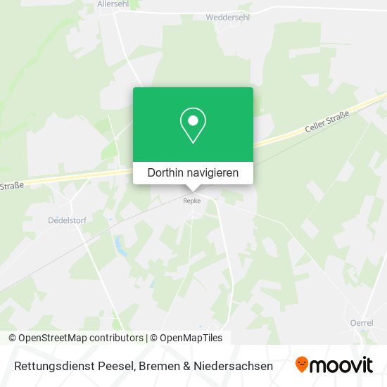 Rettungsdienst Peesel Karte