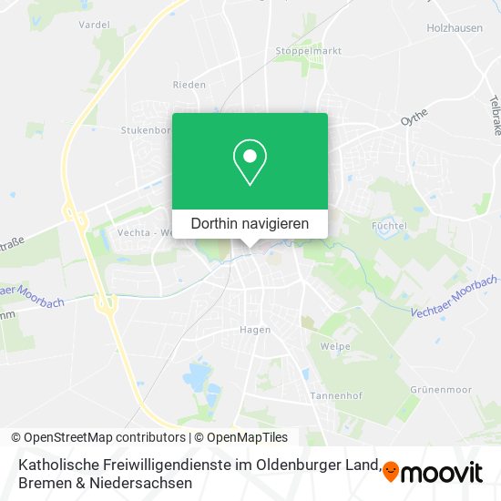 Katholische Freiwilligendienste im Oldenburger Land Karte