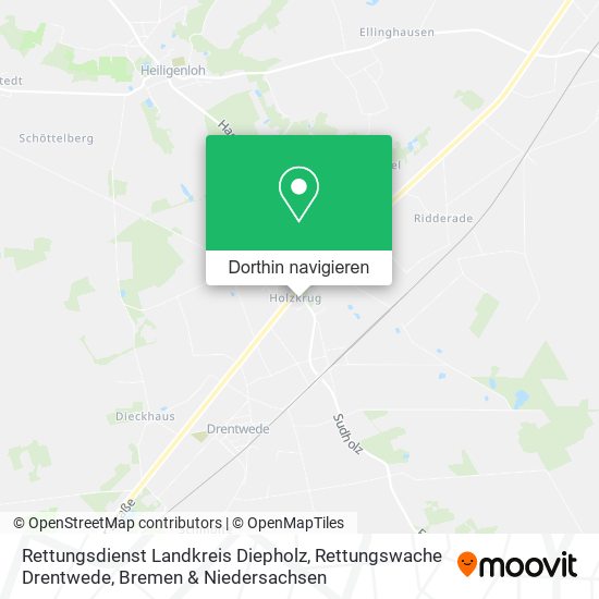 Rettungsdienst Landkreis Diepholz, Rettungswache Drentwede Karte
